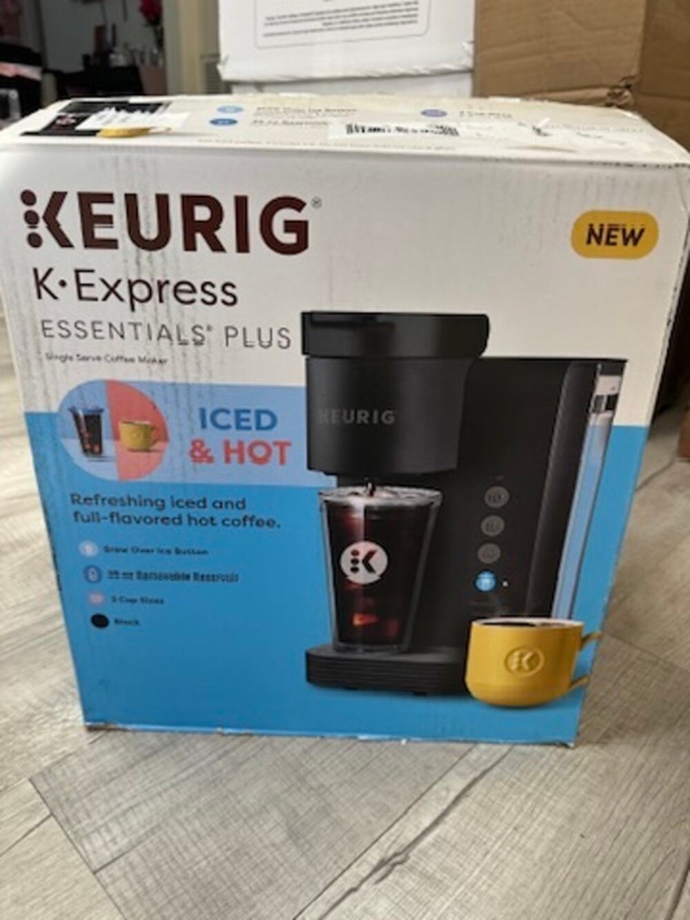 Keurig K-Express Essentials Plus Single Serve Coffee Maker Iced Hot Black 36oz
